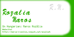 rozalia maros business card